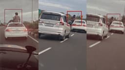 காரின் மேற்கூரையில் அமர்ந்து பயணம் செய்த இளைஞர்கள் கைது