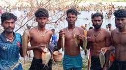 கண்மாயில் பாரம்பரிய மீன்பிடித் திருவிழா.. உற்சாகமாக மீன் பிடித்த கிராம மக்கள்..